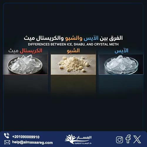 الفرق بين الايس والشبو والكريستال ميث